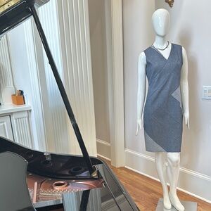 Elegant Gray Sleeveless Dress